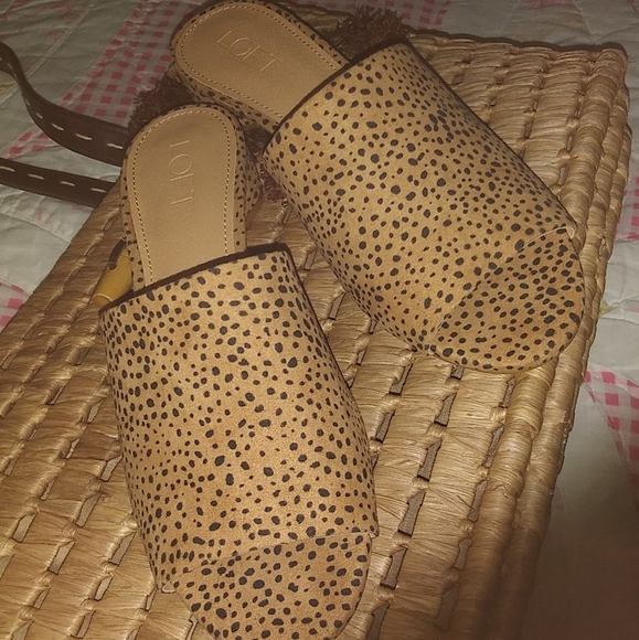 LOFT Cheetah Print Heeled Sandals - Picture 3 of 5